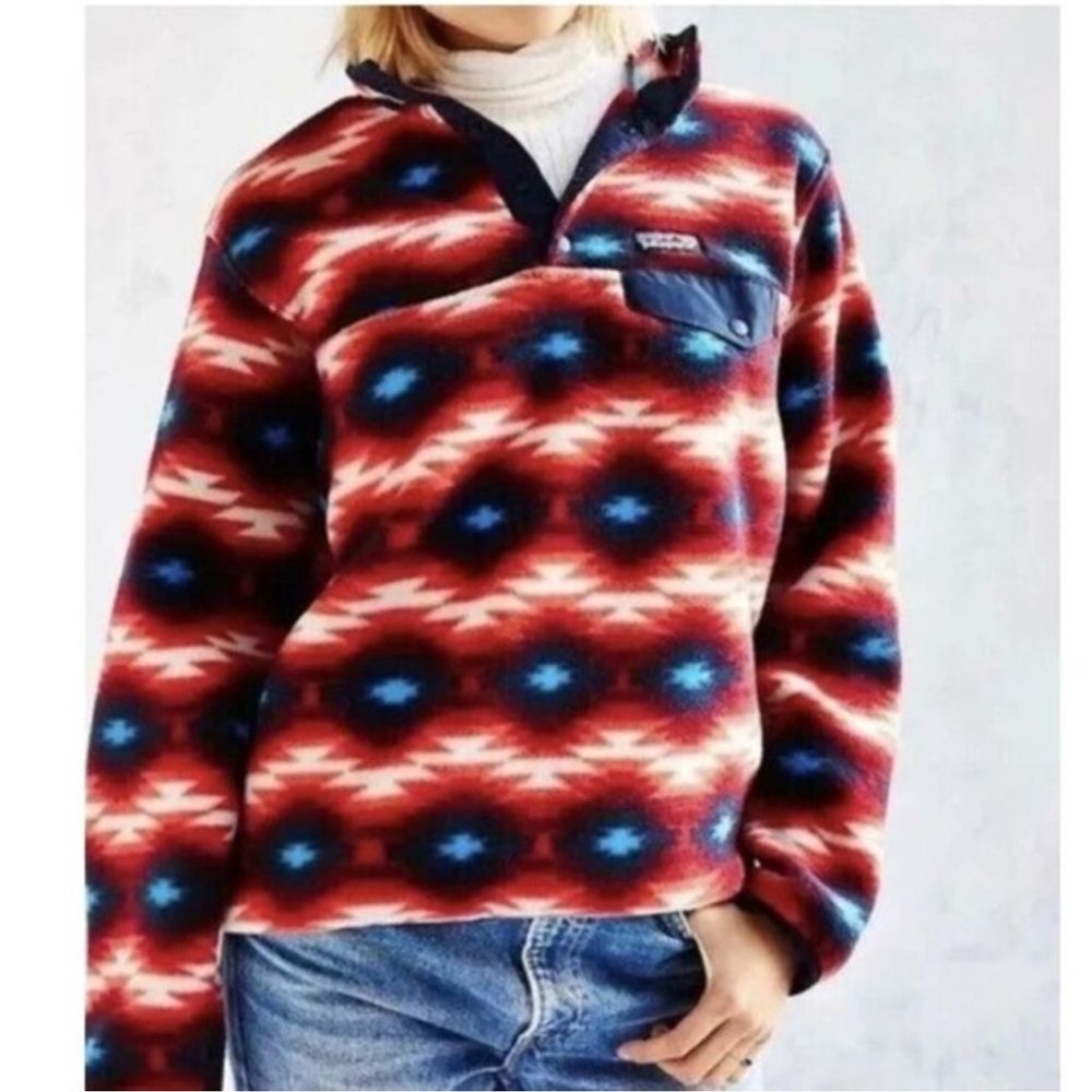 Patagonia Synchilla Jacket Adult S Southwest Aztec Red Wild Desert Womens